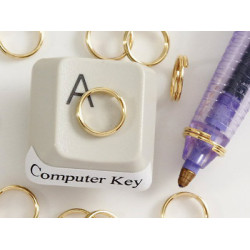 Split Rings, 7mm, gilt, bag of 100