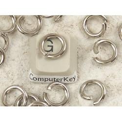 Jump Ring, 10mm x 1.8mm, round, nickel, each