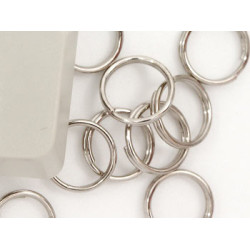 Split Rings, 8mm, nickel plate, per 100