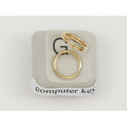 Split Rings, 8mm, NF gilt plate, per 100