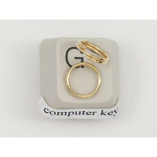 Split Rings, 8mm, NF gilt plate, per 100