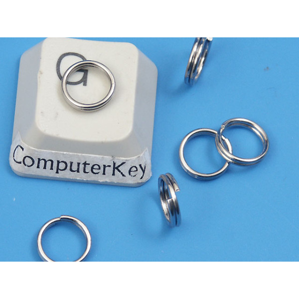 Split Rings, 7mm, stainless steel, per 100