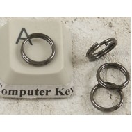Split Rings, 8mm, black plate, per 100