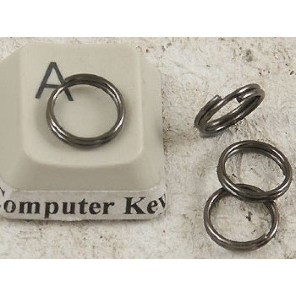 Split Rings, 8mm, black plate, per 100