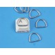 Metal wire-formed D-ring OD 15mm wide  x 12.5mm high x 1.45mm, 304 stainless steel, each
