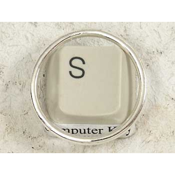 Closed Jump Ring, round, OD 24mm, no join, silver plate, each