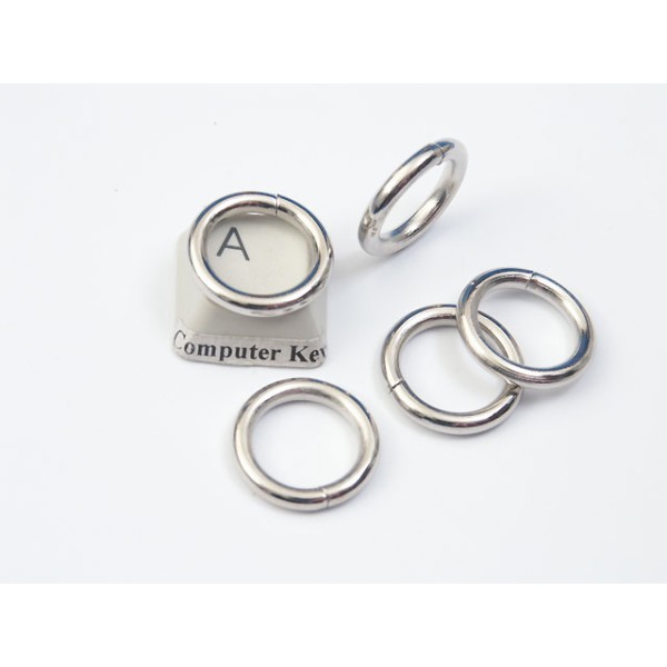 Metal wire-formed O-ring 17.5mm x 2.5mm Nickel, each