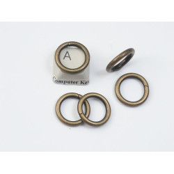 Metal wire-formed O-ring 17mm x 2.5mm Antique Brass, each