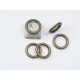 Metal wire-formed O-ring 17mm x 2.5mm Antique Brass, each