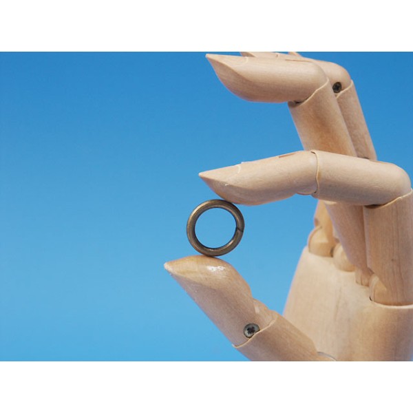 Metal wire-formed O-ring 17mm x 2.5mm Antique Brass, each