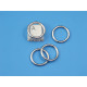 Metal wire-formed O-ring 20mm x 2.5mm Nickel, each