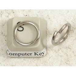 Jump Ring, 12mm x 1.2mm, round, nickel colour, each