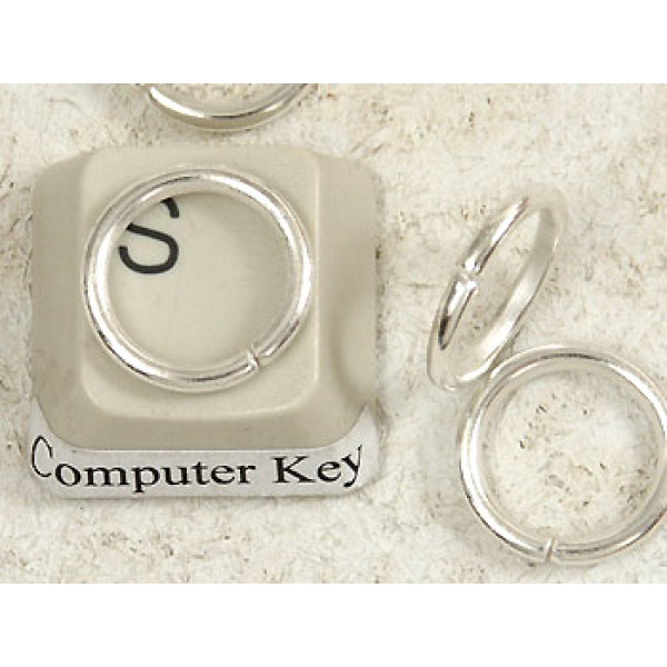 Jump Ring, 12mm x 1.5mm, round, silver plate, each