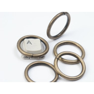 Metal wire-formed O-ring 26mm x 3mm Antique Brass, each