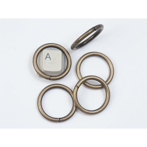 Metal wire-formed O-ring 26mm x 3mm Antique Brass, each