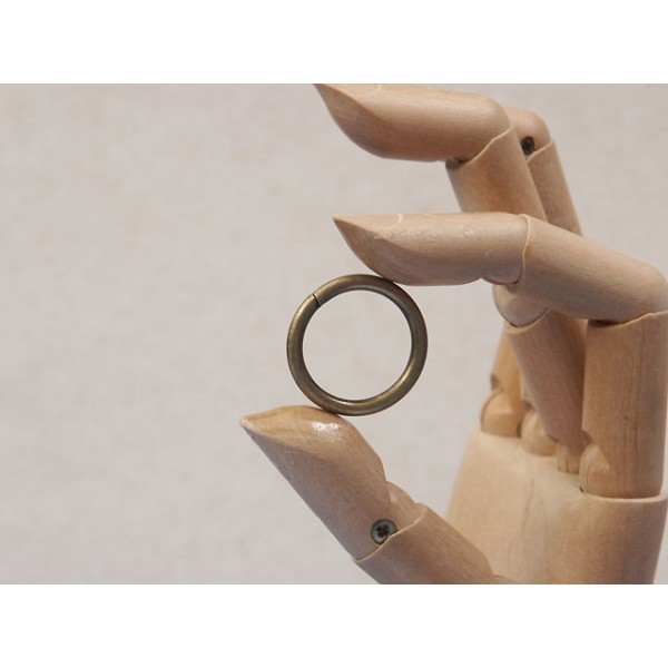 Metal wire-formed O-ring 26mm x 3mm Antique Brass, each