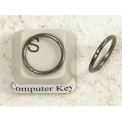 Jump Ring, 12mm x 1.20mm, round, NF gunmetal black plate, each