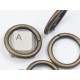 Metal wire-formed O-ring 26mm x 3.55mm Antique Brass, each