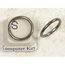 Jump Ring, 14mm x 1.5mm, round, gunmetal black, per 50