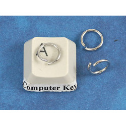 Jump rings, round, 8mm x 1.0mm, nickel free, per 100