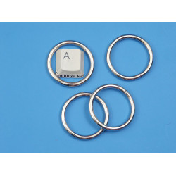 Metal wire-formed O-ring 30mm x 3mm Nickel, each
