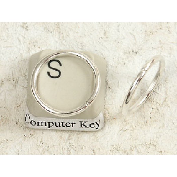 Jump Ring, 16mm x 1.5mm, round, silver plate, each
