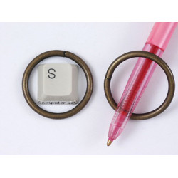 Metal wire-formed O-ring 30mm x 3mm Antique Brass, each