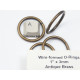 Metal wire-formed O-ring 30mm x 3mm Antique Brass, each