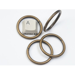 Metal wire-formed O-ring 30mm x 3mm Antique Brass, each