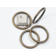 Metal wire-formed O-ring 30mm x 3mm Antique Brass, each
