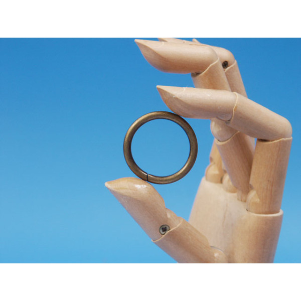 Metal wire-formed O-ring 32mm x 3.5mm Antique Brass, each