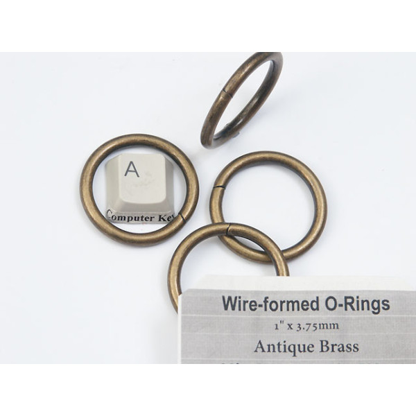 Metal wire-formed O-ring 32mm x 3.5mm Antique Brass, each