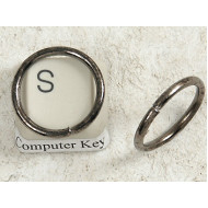 Jump Rings, round, 18mm x 2.0mm, gunmetal black, per 20