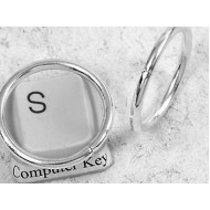 Jump Ring, round, 22mm x 2mm, nickel plate, each