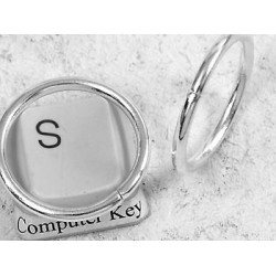 Jump Ring, round, 22mm x 2mm, nickel plate, each