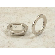 Connector, round, 29mm dia, nickel plate, each