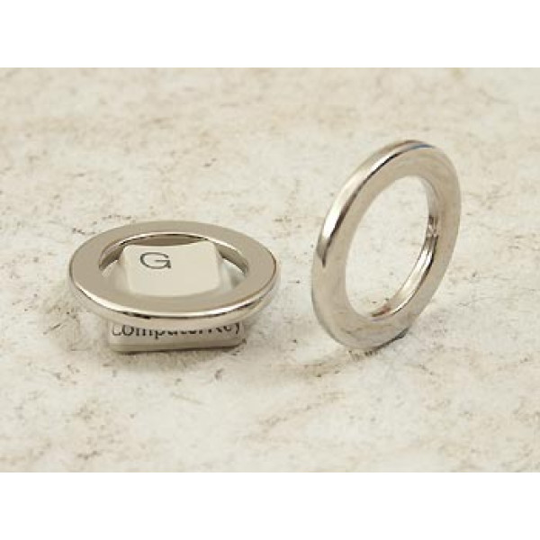 Connector, round, 29mm dia, nickel plate, each