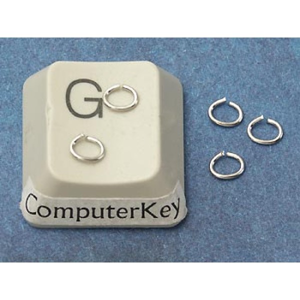 Jump rings, 3x4mm, NF nickel colour, fine oval, bag of 100