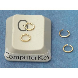 Jump rings, 3x4mm, NF gilt, fine oval, bag of 100