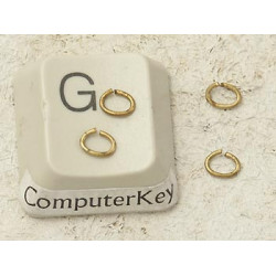 Jump rings, 3x4mm, fine oval, NF ant. brass, per 100