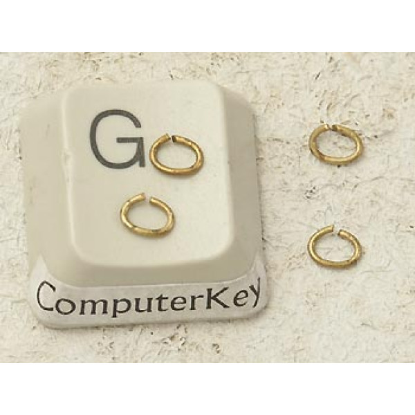 Jump rings, 3x4mm, fine oval, NF ant. brass, per 100