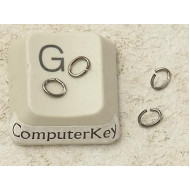 Jump rings, 3x4mm, NF Black, fine oval, bag of 100