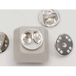 Clutch Back 12mm, silver plated