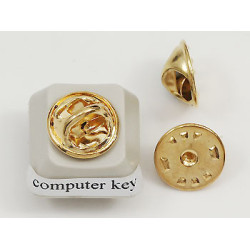 Clutch Back 12mm, gilt plated