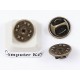 Tie Tack / Club Pin 10mm Pad, with clutch back, antiqued brass