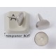 Tie Tack / Club Pin 10mm Pad, with clutch back, set, Nickel plate