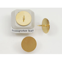 Pin with 10mm Pad, 10mm pin, gilt plated