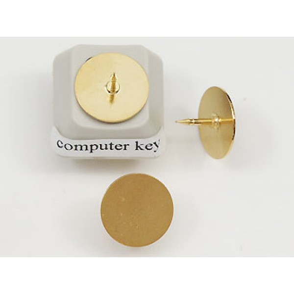 Pin with 10mm Pad, 10mm pin, gilt plated