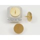 Tie Tack / Club Pin 10mm Pad, with clutch back, set, gilt plated