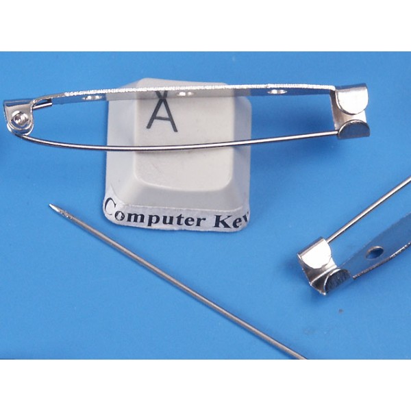 Brooch Back, hook catch, 45mm (1.75 inch)